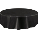 UNIQUE 84" BLACK ROUND TABLECOVER
