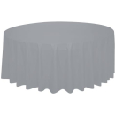 UNIQUE 84" SILVER ROUND TABLECOVER