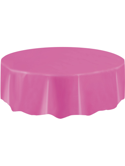 UNIQUE 84" HOT PINK ROUND TABLECOVER