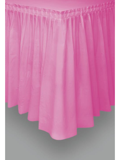 UNIQUE 29" X 14FT HOT PINK TABLE SKIRT