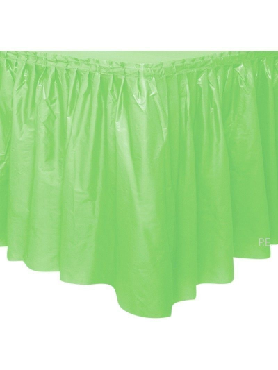 UNIQUE 29IN X 14FT  LIME GREEN TABLE SKIRT
