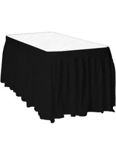 UNIQUE 29"X 14FT BLACK TABLE SKIRT