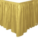 UNIQUE 29IN X 14FT GOLD TABLE SKIRT
