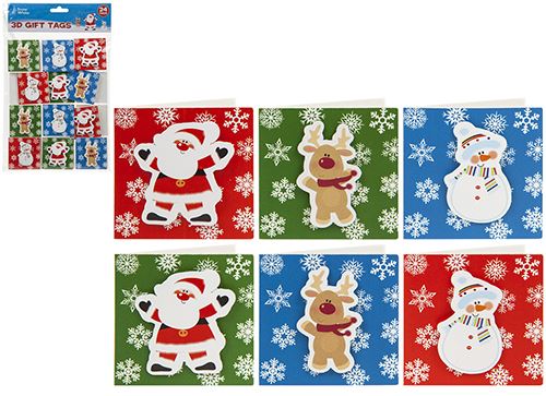 SNOW WHITE 3D GIFT TAGS PACK OF 24