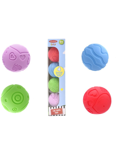 INFUNBEBE 4 TEXTURED SENSORY BALLS 0+ MONTHS