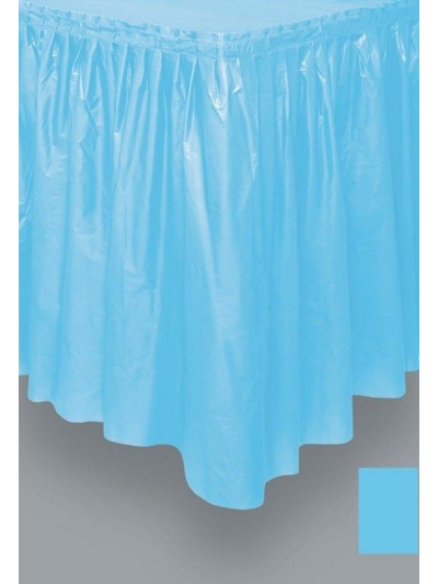 UNIQUE 29IN.X 14FT POWDER BLUE TABLE SKIRT