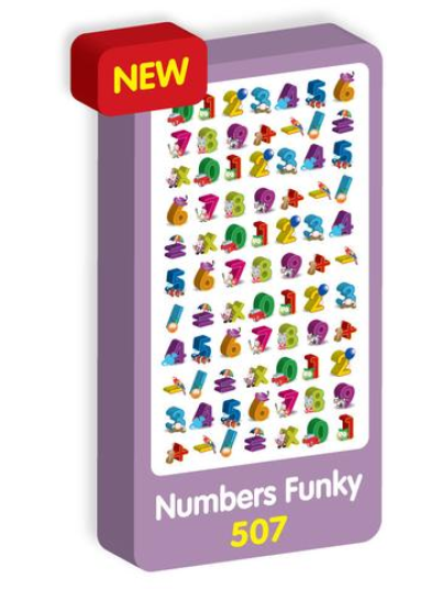 PURPLE PEACH STICKERS NUMBERS FUNKY