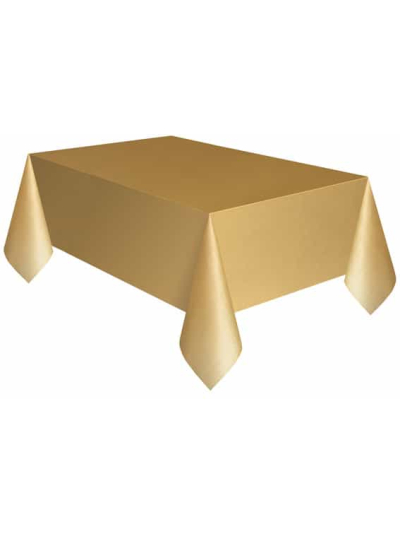 UNIQUE 54"X108"GOLD RECTANGULAR TABLE COVER