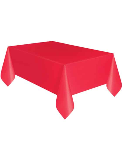 UNIQUE 54"X108" RED RECTANGULAR TABLECOVER
