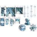 SNOW WHITE 2 FOIL BALL GARLAND ICE BLUE