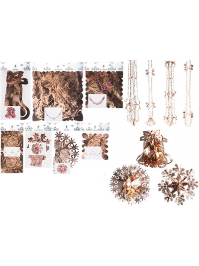 SNOW WHITE 2 FOIL GARLANDS ROSE GOLD 20CM X 2.7M