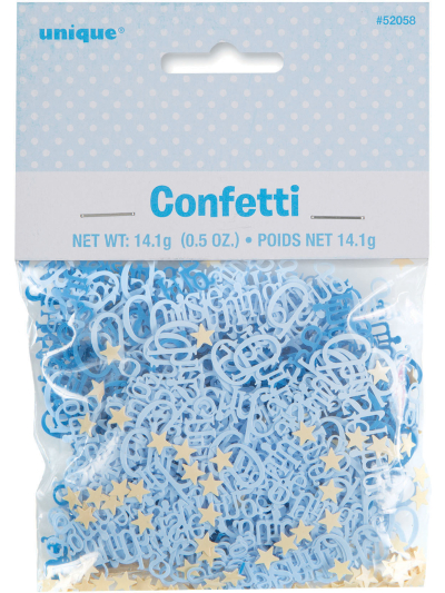 UNIQUE BLUE BUNTING CHRISTENING CONFETTI