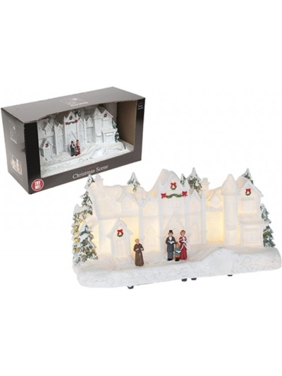 SNOW WHITE LIGHT UP CHRISTMAS SCENE