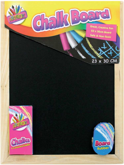 ART BOX CHALK & BOARD 23 X 30CM SET