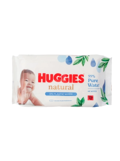 HUGGIES BABY WIPES NATURAL BIODEGRADABLE 48’S
