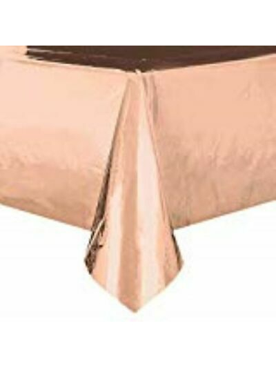 UNIQUE 54"X 108" ROSE GOLD FOIL RECTANGULAR TABLECOVER