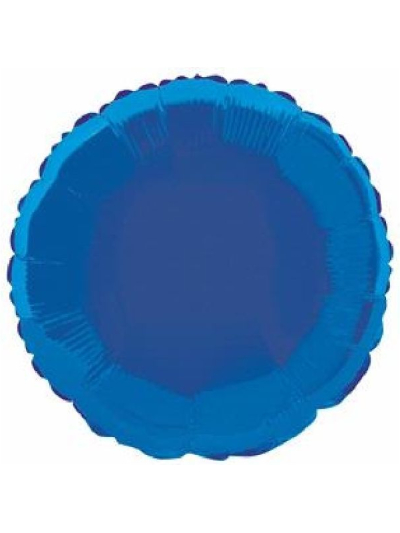 UNIQUE 18" ROUND ROYAL BLUE FOIL BALLOON