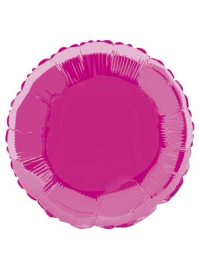 UNIQUE 18" ROUND HOT PINK FOIL BALLOON