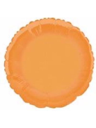 UNIQUE 18" ROUND ORANGE FOIL BALLOON