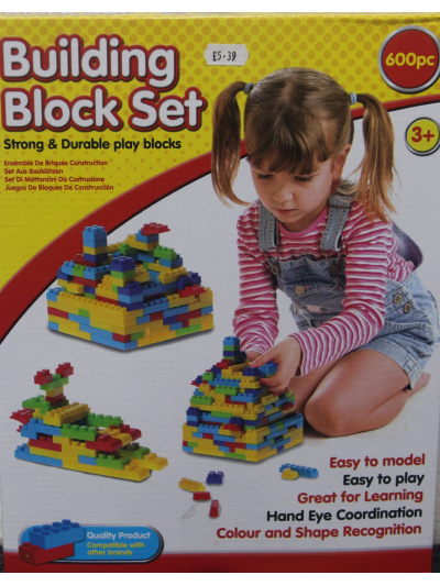 600PCS BUILDING BRICKS SET IN PRINTD BOX