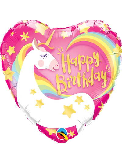 QUALATEX 18" MAGICAL UNICORN BDAY 18TH