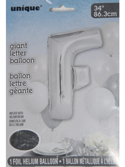 34" SILVER FOIL BALLOON -F