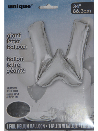 34" SILVER FOIL BALLOON-W