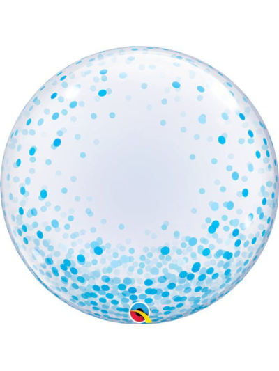 CONFETTI DOTS BLUE 24" DECO BUBBLE