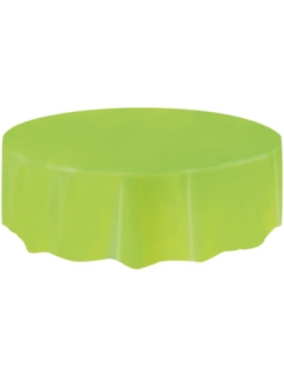 UNIQUE 84"LIME GREEN ROUND TABLECOVER
