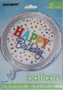 18" RAINBOW POLKA DOT FOIL BALLOON