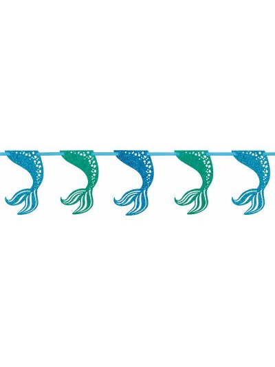 UNIQUE 9FT MERMAID GLITTER GARLAND