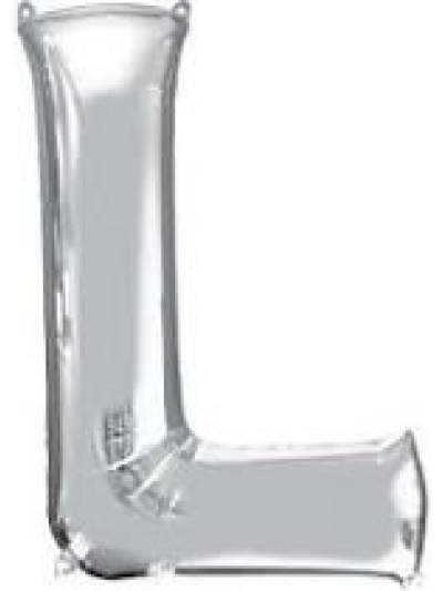 NORTH STAR BALLOONS 34″ SILVER LETTER ‘L’ SHAPE BALLOON