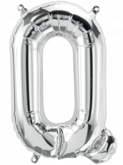NORTH STAR BALLOONS 34″ SILVER LETTER ‘Q’ SHAPE BALLOON