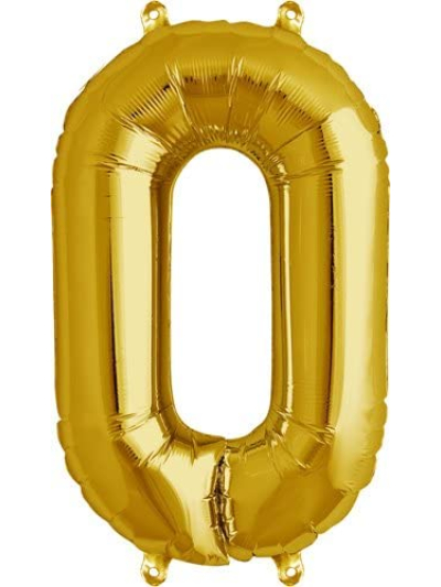 NORTH STAR BALLOONS 16″ GOLD LETTER ‘O′ SHAPE BALLOON