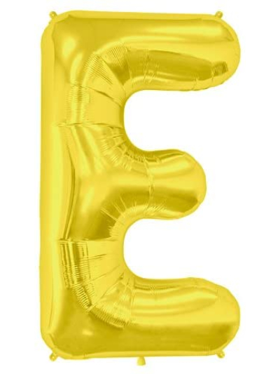 NORTH STAR BALLOONS 34" GOLD LETTER 'E' SHAPE BALLOON