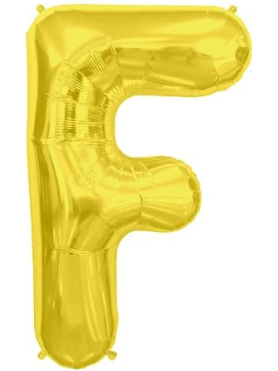 NORTH STAR BALLOONS 34" GOLD LETTER 'F' SHAPE BALLOON