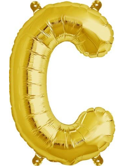 NORTH STAR BALLOONS 16″ GOLD LETTER ‘C' SHAPE BALLOON