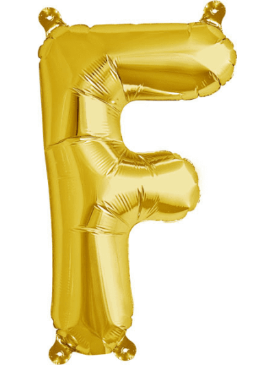 NORTH STAR BALLOONS 16″ GOLD LETTER ‘F’ SHAPE BALLOON