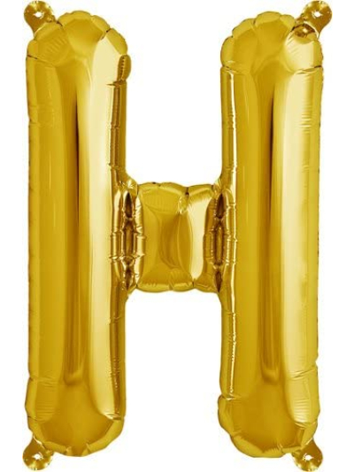 NORTH STAR BALLOONS 16″ GOLD LETTER ‘H' SHAPE BALLOON