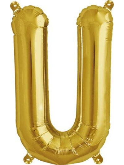 NORTH STAR BALLOONS 16″ GOLD LETTER ‘U’ SHAPE BALLOON