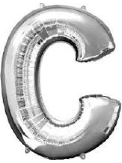NORTH STAR BALLOONS 16″ SILVER LETTER ‘C′ SHAPE BALLOON