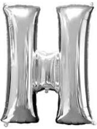 NORTH STAR BALLOONS 16″ SILVER LETTER ‘H′ SHAPE BALLOON