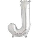 NORTH STAR BALLOONS 16″ SILVER LETTER ‘J′ SHAPE BALLOON