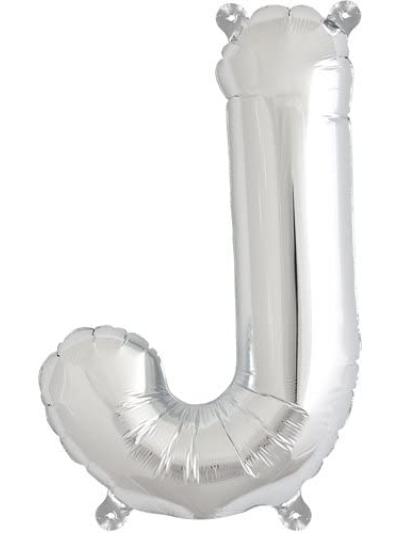 NORTH STAR BALLOONS 16″ SILVER LETTER ‘J′ SHAPE BALLOON