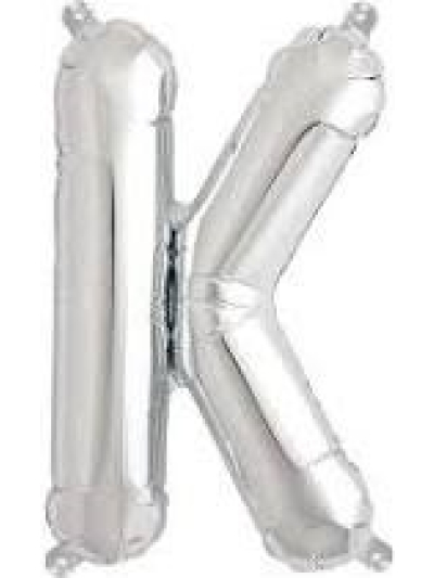 NORTH STAR BALLOONS 16″ SILVER LETTER ‘K’ SHAPE BALLOON