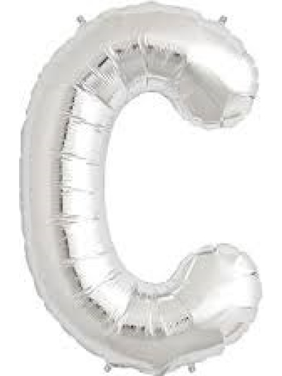 NORTH STAR BALLOONS 34″ SILVER LETTER ‘C’ SHAPE BALLOON
