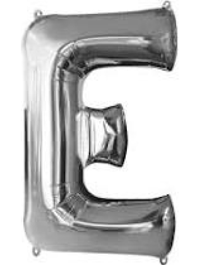 NORTH STAR BALLOONS 34″ SILVER LETTER ‘E’ SHAPE BALLOON