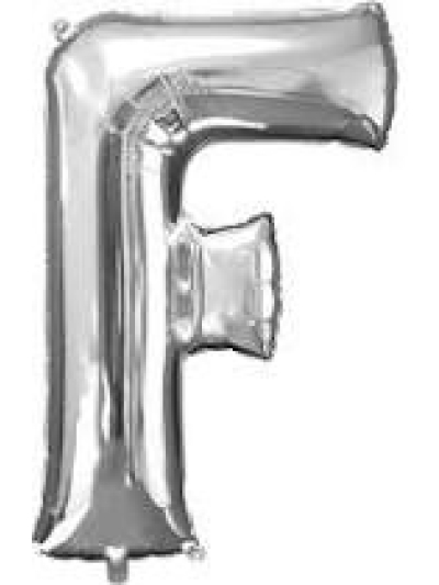 NORTH STAR BALLOONS 34″ SILVER LETTER ‘F’ SHAPE BALLOON