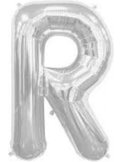 NORTH STAR BALLOONS 16″ SILVER LETTER ‘R′ SHAPE BALLOON