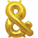 NORTH STAR BALLOONS 16″ GOLD LETTER ‘&’ SHAPE BALLOON
